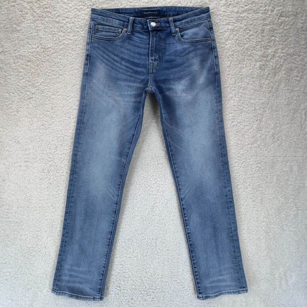 Aeropostale Aero Slim Stretch Jeans Men 31/32 Blue Denim Casual Pockets Skater